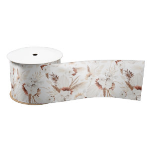 Weiße Orchideen Terrakotta Blumen Wüste Boho Satinband
