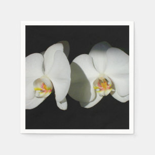 Weiße Orchideen, tropisches Foto Serviette