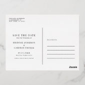 Weiße Orchideen und Kumquats Save the Date Folie Einladungspostkarte (Rückseite)