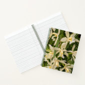 Weiße Orchideen und Maidenhair Ferns Floral Notizblock (Innenseite)