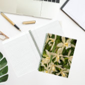 Weiße Orchideen und Maidenhair Ferns Floral Notizblock