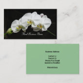 Weiße Orchideen-Visitenkarte Visitenkarte (Vorne/Hinten)