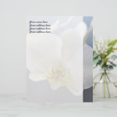 Weiße Orchideenblüte Briefbogen (Stehend Vorderseite)