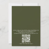 Weiße Orchideenblüten Rustikal Chic QR-Code Hochze Einladung (Rückseite)
