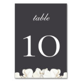 Weiße Orchideenkarte Tischnummer (Rückseite)