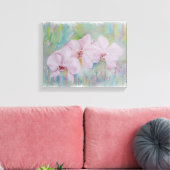 WEISSE ORCHIDEN WRAPPED CANVAS MALERIEREN LEINWANDDRUCK (Insitu (Wohnzimmer))