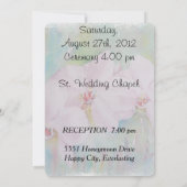 WEISSE ORCHIDEN ZOLLBREITE EINLADUNG (Rückseite)