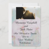 WEISSE ORCHIDEN ZOLLBREITE EINLADUNG (Vorderseite)