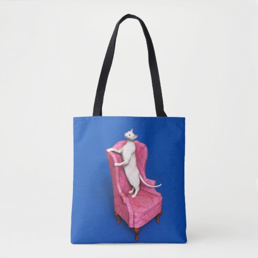 Weiße Orientalisch-Katze Tasche (Vorderseite)