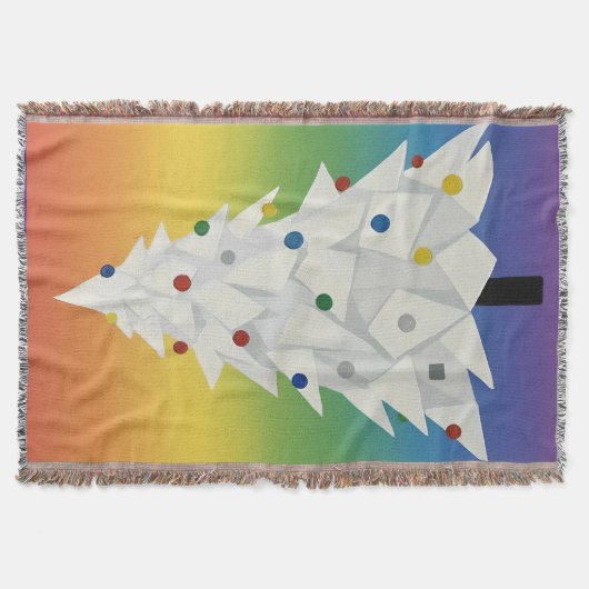 Weiße Origami-Weihnachtsbaum Decke (Vorderseite)