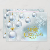 Weiße Ornamente Frohe Weihnachten - Personalisiere (Vorne/Hinten)