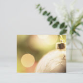 Weiße Ornamente Postkarte (Stehend Vorderseite)