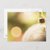 Weiße Ornamente Postkarte (Vorne/Hinten)