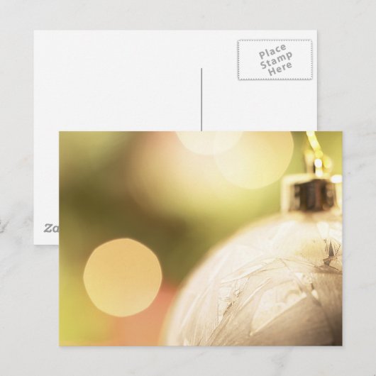 Weiße Ornamente Postkarte (Vorne/Hinten)