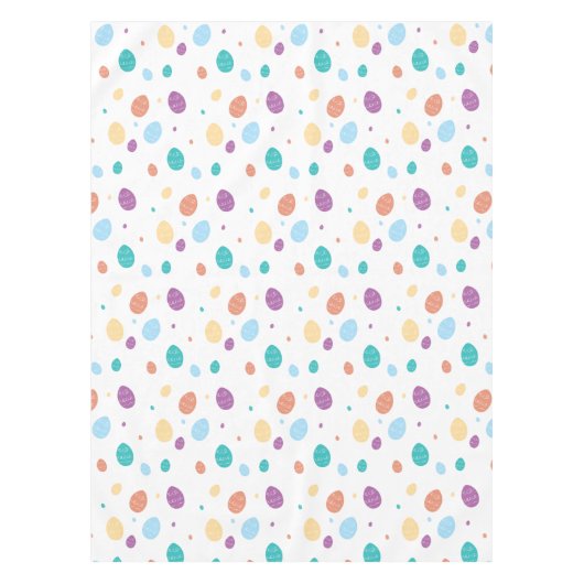 Weiße Ostereier-Muster Tischdecke (Vorderseite)