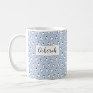 Weiße Osterhasen Personalisierte Tasse