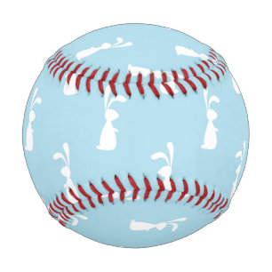 Weiße Ostern Hase Kaninchen Ohren Pastell Blau Frü Baseball