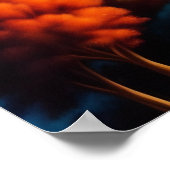 Weiße österreichische Landschaft Kunst drucken Poster (Ecke)