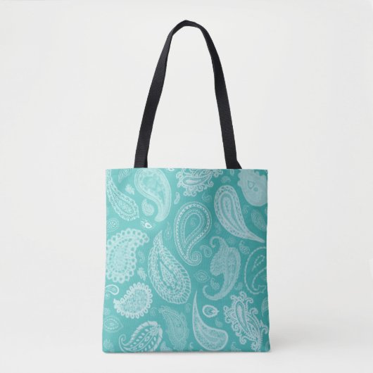 Weiße Paisley-Designer-Taschen-Tasche durch Julie Tasche (Vorderseite)