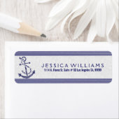 Weiße Paisley mit blauem Nautikanker (Insitu)