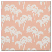 Weiße Palmen auf Beige Stoff (Muster)