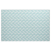 Weiße Palmen auf blau Stoff (Yard (91,4 cm))
