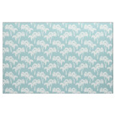 Weiße Palmen auf blau Stoff (Fat Quarter (45,7 x 55,9 cm))