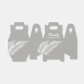 Weiße Palmen auf Silver Gable Gastgeschenk Boxen Geschenkschachtel (Ungefaltet)