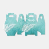 Weiße Palmen auf türkisfarbenen Ocean-Gastgeschenk Geschenkschachtel (Ungefaltet)