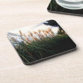 Weiße Pampas Gras Blüten, Untersetzer (Linke Seite)