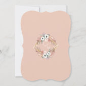 Weiße Pampelgras Blässe Einladung (Rückseite)