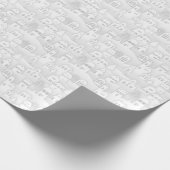 Weiße Papercut-Village Geschenkpapier (Ecke)