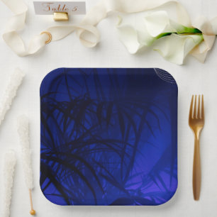 Weiße Papierplatte mit 9" Quadrat Pappteller
