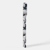 Weiße Pappchen auf der Marine iPhone Hülle (Rechte Seite)