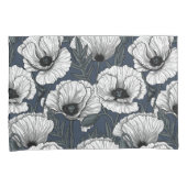 Weiße Pappchen auf der Marine Kissenbezug (Vorderseite-Rechts)