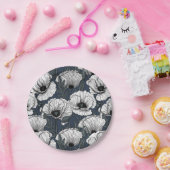 Weiße Pappchen auf der Marine Pappteller (Party)