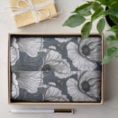 Weiße Pappchen auf der Marine Seidenpapier (Geschenk)
