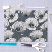 Weiße Pappchen auf der Marine Seidenpapier (Handwerk)