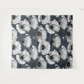 Weiße Pappchen auf der Marine Wandteppich (Vorderseite (Horizontal))