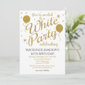 Weiße Party Einladung Das ganze weiße Party lädt e (Stehend Vorderseite)