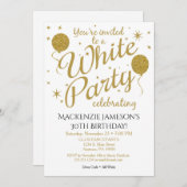 Weiße Party Einladung Das ganze weiße Party lädt e (Vorne/Hinten)