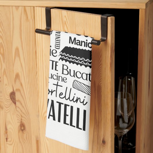 Weiße Pasta Geschirrtuch (Drittel gefaltet)