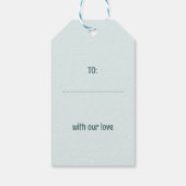 Weiße Pastel Illustration 12 Tage Weihnachten Geschenkanhänger (Rückseite)