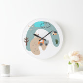 Weiße Pastell-Adventure-Uhr Große Wanduhr (Zuhause)