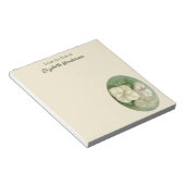 Weiße Pastelle Hydrangea Blütencreme Notizblock (angewinkelt)
