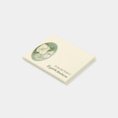 Weiße Pastelle Hydrangea Blütencreme Post-it Klebezettel (angewinkelt)