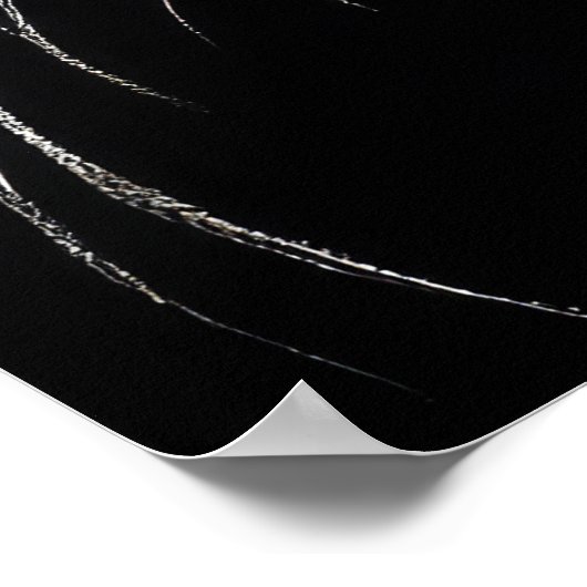 Weiße Pastelle Zeichnend Tiger Poster (Ecke)