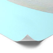 Weiße pastellfarbene Blume Aquarell Poster (Ecke)