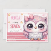 Weiße Pastellkeule Kindergeburtstag Einladung (Vorderseite)