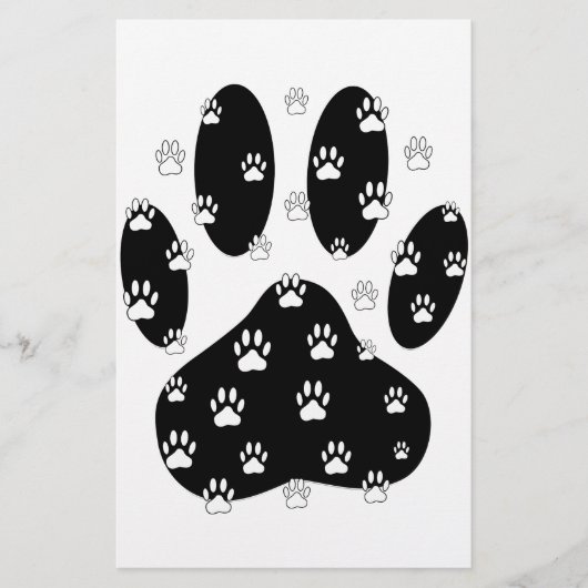 Weiße Pasten auf schwarzem Pfosten Briefpapier (Vorderseite)